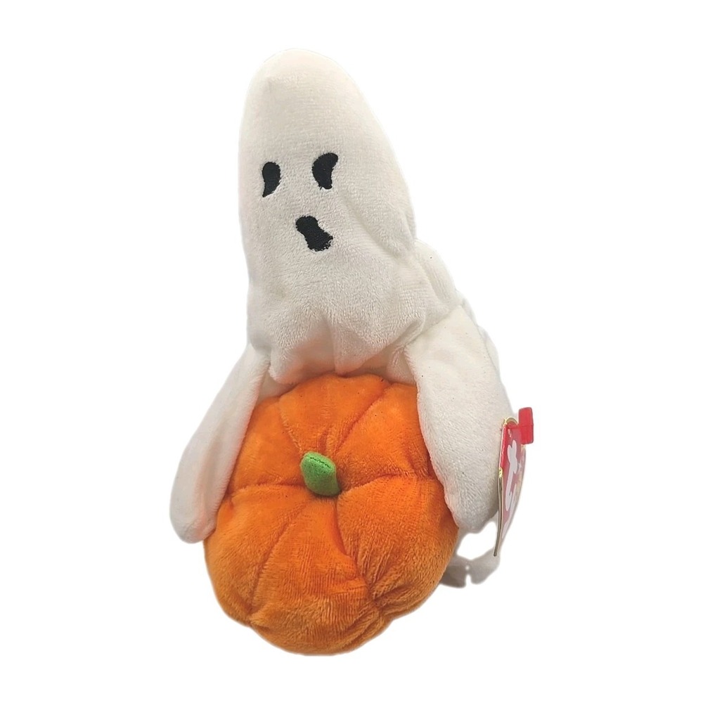2005 Ty Beanie Baby "Ghoul"‎ Retired White Pumpkin Ghost BB17